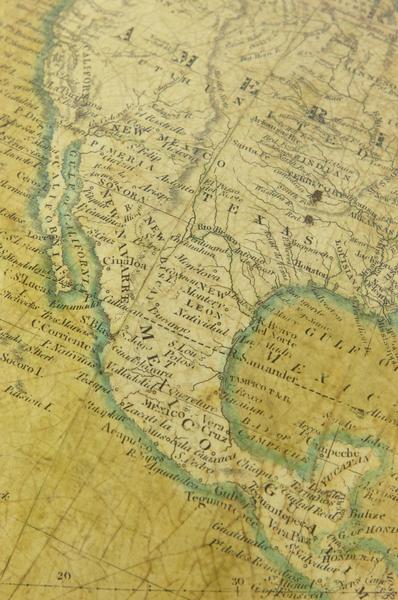 Mexico US Map Old Image