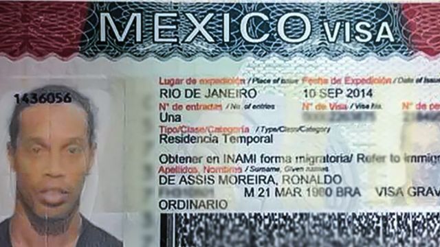 Example of Mexican One-time use Visa that is placed onto a passport for entering Mexico to complete the Residente Temporal process.